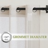 NICETOWN Linen Textured Semi Sheer Bedroom Curtains, Grommet Top Casual Thick Semitransparent Flax Sheer Window Treatment Privacy for Living Room, Camel, W52 x L72, Sold by 2 Panels(Natural)