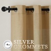 NICETOWN Linen Textured Semi Sheer Bedroom Curtains, Grommet Top Casual Thick Semitransparent Flax Sheer Window Treatment Privacy for Living Room, Camel, W52 x L72, Sold by 2 Panels(Linen Brown)