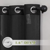 NICETOWN Linen Textured Semi Sheer Bedroom Curtains, Grommet Top Casual Thick Semitransparent Flax Sheer Window Treatment Privacy for Living Room, Camel, W52 x L72, Sold by 2 Panels(Black)