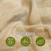 NICETOWN Linen Textured Semi Sheer Bedroom Curtains, Grommet Top Casual Thick Semitransparent Flax Sheer Window Treatment Privacy for Living Room, Camel, W52 x L72, Sold by 2 Panels(Camel)