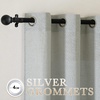 NICETOWN Linen Textured Semi Sheer Bedroom Curtains, Grommet Top Casual Thick Semitransparent Flax Sheer Window Treatment Privacy for Living Room, Camel, W52 x L72, Sold by 2 Panels(Linen Gray)