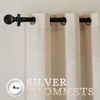 NICETOWN Linen Textured Semi Sheer Bedroom Curtains, Grommet Top Casual Thick Semitransparent Flax Sheer Window Treatment Privacy for Living Room, Camel, W52 x L72, Sold by 2 Panels(Linen Cream)