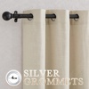 NICETOWN Linen Textured Semi Sheer Bedroom Curtains, Grommet Top Casual Thick Semitransparent Flax Sheer Window Treatment Privacy for Living Room, Camel, W52 x L72, Sold by 2 Panels(Linen Taupe)