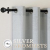 NICETOWN Linen Textured Semi Sheer Bedroom Curtains, Grommet Top Casual Thick Semitransparent Flax Sheer Window Treatment Privacy for Living Room, Camel, W52 x L72, Sold by 2 Panels(Linen Light Gray)