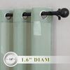 NICETOWN Linen Textured Semi Sheer Bedroom Curtains, Grommet Top Casual Thick Semitransparent Flax Sheer Window Treatment Privacy for Living Room, Camel, W52 x L72, Sold by 2 Panels(Olive Green)