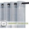 NICETOWN Linen Textured Semi Sheer Bedroom Curtains, Grommet Top Casual Thick Semitransparent Flax Sheer Window Treatment Privacy for Living Room, Camel, W52 x L72, Sold by 2 Panels(Sea Mist)