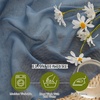 NICETOWN Linen Textured Semi Sheer Bedroom Curtains, Grommet Top Casual Thick Semitransparent Flax Sheer Window Treatment Privacy for Living Room, Camel, W52 x L72, Sold by 2 Panels(Stone Blue)