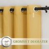 NICETOWN Linen Textured Semi Sheer Bedroom Curtains, Grommet Top Casual Thick Semitransparent Flax Sheer Window Treatment Privacy for Living Room, Camel, W52 x L72, Sold by 2 Panels(Citrine)