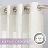 NICETOWN Linen Textured Semi Sheer Bedroom Curtains, Grommet Top Casual Thick Semitransparent Flax Sheer Window Treatment Privacy for Living Room, Camel, W52 x L72, Sold by 2 Panels(Vanilla)