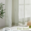 NICETOWN Linen Textured Semi Sheer Bedroom Curtains, Grommet Top Casual Thick Semitransparent Flax Sheer Window Treatment Privacy for Living Room, Camel, W52 x L72, Sold by 2 Panels(Sage Green)