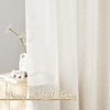 NICETOWN Linen Textured Semi Sheer Bedroom Curtains, Grommet Top Casual Thick Semitransparent Flax Sheer Window Treatment Privacy for Living Room, Camel, W52 x L72, Sold by 2 Panels(Linen Flax Sheer)