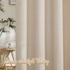 NICETOWN Linen Textured Semi Sheer Bedroom Curtains, Grommet Top Casual Thick Semitransparent Flax Sheer Window Treatment Privacy for Living Room, Camel, W52 x L72, Sold by 2 Panels(Linen Cream)