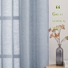 NICETOWN Linen Textured Semi Sheer Bedroom Curtains, Grommet Top Casual Thick Semitransparent Flax Sheer Window Treatment Privacy for Living Room, Camel, W52 x L72, Sold by 2 Panels(Sea Mist)