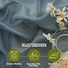 NICETOWN Linen Textured Semi Sheer Bedroom Curtains, Grommet Top Casual Thick Semitransparent Flax Sheer Window Treatment Privacy for Living Room, Camel, W52 x L72, Sold by 2 Panels(Smoke Blue)