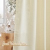 NICETOWN Linen Textured Semi Sheer Bedroom Curtains, Grommet Top Casual Thick Semitransparent Flax Sheer Window Treatment Privacy for Living Room, Camel, W52 x L72, Sold by 2 Panels(Linen Butter)