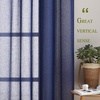 NICETOWN Linen Textured Semi Sheer Bedroom Curtains, Grommet Top Casual Thick Semitransparent Flax Sheer Window Treatment Privacy for Living Room, Camel, W52 x L72, Sold by 2 Panels(Dark Blue)