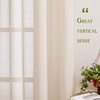 NICETOWN Linen Textured Semi Sheer Bedroom Curtains, Grommet Top Casual Thick Semitransparent Flax Sheer Window Treatment Privacy for Living Room, Camel, W52 x L72, Sold by 2 Panels(Beige)