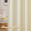 NICETOWN Linen Textured Semi Sheer Bedroom Curtains, Grommet Top Casual Thick Semitransparent Flax Sheer Window Treatment Privacy for Living Room, Camel, W52 x L72, Sold by 2 Panels(Linen Butter)