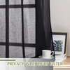NICETOWN Linen Textured Semi Sheer Bedroom Curtains, Grommet Top Casual Thick Semitransparent Flax Sheer Window Treatment Privacy for Living Room, Camel, W52 x L72, Sold by 2 Panels(Black)