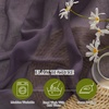 NICETOWN Linen Textured Semi Sheer Bedroom Curtains, Grommet Top Casual Thick Semitransparent Flax Sheer Window Treatment Privacy for Living Room, Camel, W52 x L72, Sold by 2 Panels(Purple Brown)