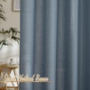 NICETOWN Linen Textured Semi Sheer Bedroom Curtains, Grommet Top Casual Thick Semitransparent Flax Sheer Window Treatment Privacy for Living Room, Camel, W52 x L72, Sold by 2 Panels(Linen Stone Blue)