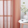 NICETOWN Linen Textured Semi Sheer Bedroom Curtains, Grommet Top Casual Thick Semitransparent Flax Sheer Window Treatment Privacy for Living Room, Camel, W52 x L72, Sold by 2 Panels(Burnt Orange)