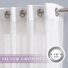 NICETOWN Linen Textured Semi Sheer Bedroom Curtains, Grommet Top Casual Thick Semitransparent Flax Sheer Window Treatment Privacy for Living Room, Camel, W52 x L72, Sold by 2 Panels(Off White)