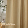 NICETOWN Linen Textured Semi Sheer Bedroom Curtains, Grommet Top Casual Thick Semitransparent Flax Sheer Window Treatment Privacy for Living Room, Camel, W52 x L72, Sold by 2 Panels(Linen Brown)