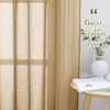NICETOWN Linen Textured Semi Sheer Bedroom Curtains, Grommet Top Casual Thick Semitransparent Flax Sheer Window Treatment Privacy for Living Room, Camel, W52 x L72, Sold by 2 Panels(Camel)