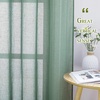 NICETOWN Linen Textured Semi Sheer Bedroom Curtains, Grommet Top Casual Thick Semitransparent Flax Sheer Window Treatment Privacy for Living Room, Camel, W52 x L72, Sold by 2 Panels(Olive Green)