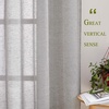 NICETOWN Linen Textured Semi Sheer Bedroom Curtains, Grommet Top Casual Thick Semitransparent Flax Sheer Window Treatment Privacy for Living Room, Camel, W52 x L72, Sold by 2 Panels(Charcoal Grey)