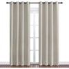 NICETOWN Natural Room Darkening Curtains for Bedroom 55″ w x 86″ L 2 Panels