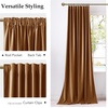 NICETOWN Olive Green Velvet Blackout Curtains 84″ Long, 52″ Wide, 2 Panels(Bronze)
