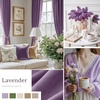 NICETOWN Olive Green Velvet Blackout Curtains 84″ Long, 52″ Wide, 2 Panels(Lavender Purple)