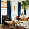 NICETOWN Olive Green Velvet Blackout Curtains 84″ Long, 52″ Wide, 2 Panels(Navy Blue)