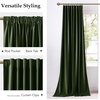 NICETOWN Olive Green Velvet Blackout Curtains 84″ Long, 52″ Wide, 2 Panels(Olive Green)