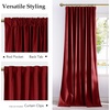 NICETOWN Olive Green Velvet Blackout Curtains 84″ Long, 52″ Wide, 2 Panels(Red)