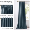 NICETOWN Olive Green Velvet Blackout Curtains 84″ Long, 52″ Wide, 2 Panels(Slate Blue)