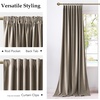 NICETOWN Olive Green Velvet Blackout Curtains 84″ Long, 52″ Wide, 2 Panels(Taupe)