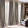 NICETOWN Olive Green Velvet Blackout Curtains 84″ Long, 52″ Wide, 2 Panels(Taupe)