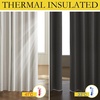 NICETOWN Snowbound Vintage Linen 100% Blackout Curtains for Living Room, Thermal Insulated Curtains 84″ Long, Noise Reducing Window Treatment Drapes for Hall Room, 42″ Wide Per Panel, Set of 2
