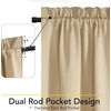 NICETOWN Stone Blue Blackout Door Curtains with Tieback for French Window(100% Blackout – Biscotti Beige)