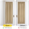 NICETOWN Stone Blue Blackout Door Curtains with Tieback for French Window(100% Blackout – Biscotti Beige)