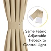 NICETOWN Stone Blue Blackout Door Curtains with Tieback for French Window(100% Blackout – Biscotti Beige)