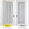 NICETOWN Stone Blue Blackout Door Curtains with Tieback for French Window(100% Blackout – Greyish White)