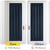 NICETOWN Stone Blue Blackout Door Curtains with Tieback for French Window(100% Blackout – Navy Blue)