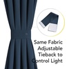 NICETOWN Stone Blue Blackout Door Curtains with Tieback for French Window(100% Blackout – Navy Blue)