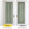 NICETOWN Stone Blue Blackout Door Curtains with Tieback for French Window(100% Blackout – Sage Green)