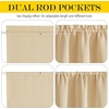 NICETOWN Stone Blue Blackout Door Curtains with Tieback for French Window(Biscotti Beige)