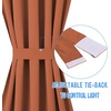 NICETOWN Stone Blue Blackout Door Curtains with Tieback for French Window(Burnt Orange)